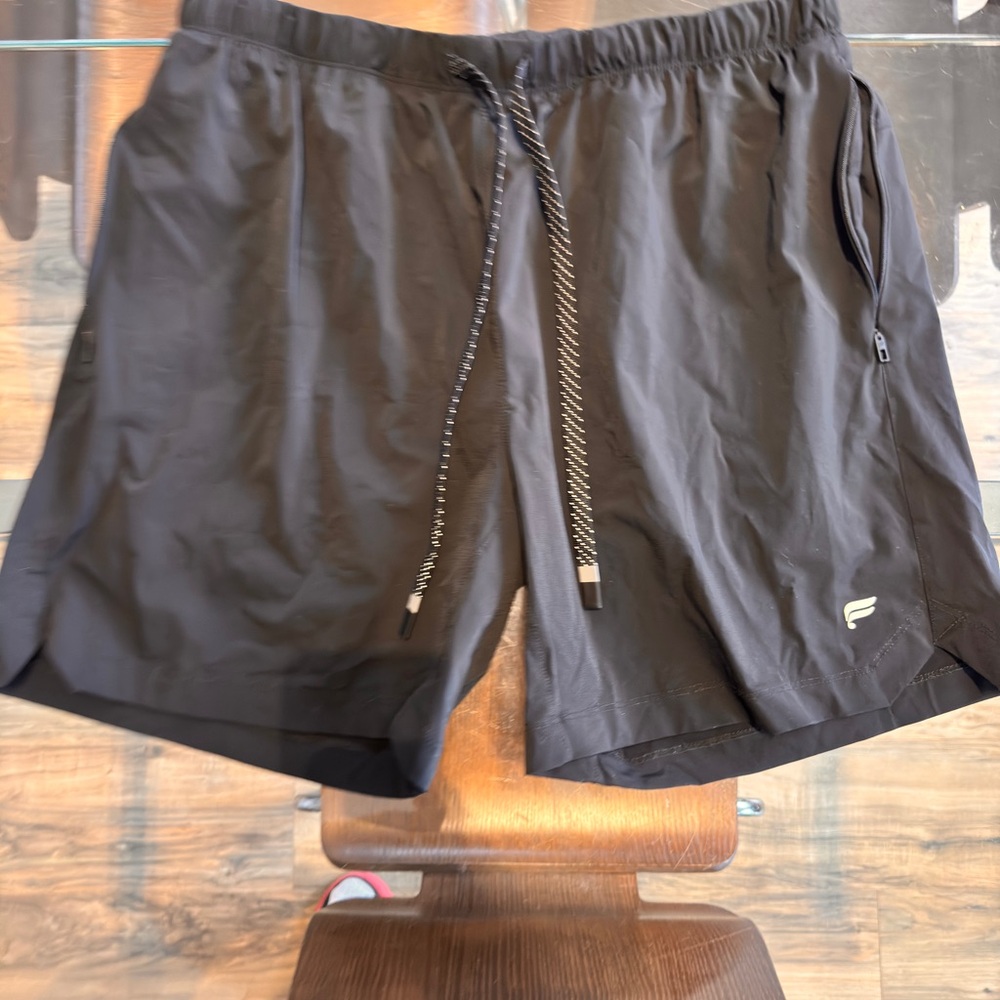 Black Athletic Shorts with Logo
